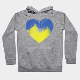 Ukrainian heart, digital watercolor. Ukrainian illustration. Hoodie